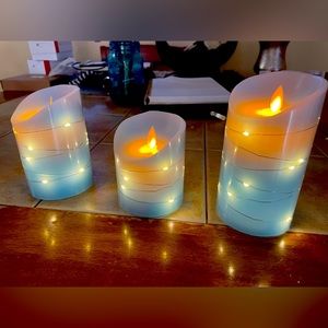 3 pk LED candles with remote